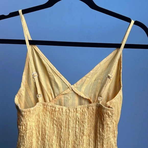 SHEIN Sundress Yellow Gold | V Neck Sundress | Yellow Sundress | Gold Sundress - Picture 6 of 9